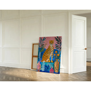 Tableau Gepard - Elegance og levende farver