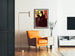 Gammel plakat for udstilling af malere litografier