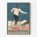 Vintage ski plakat Davos 1907 vægdekoration