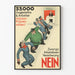 Tysk vintage plakat om arbejdstagernes bidrag