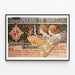 Vintage plakat for kunstudstilling 1896 Barcelona — indrammet kunstværk på væggen