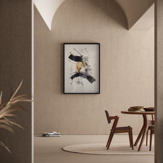 Sort-hvid designplakat - Energetisk Abstraktion