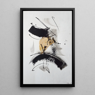 Sort-hvid designplakat - Energetisk Abstraktion