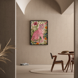 Tigerbord - Pink Tiger Blomstret