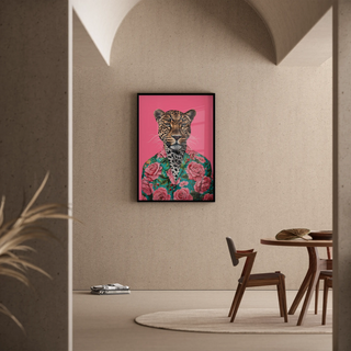 Leopardtavle - Tropisk og Pop Art stil