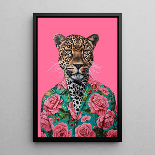 Leopardtavle - Tropisk og Pop Art stil