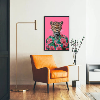 Leopardtavle - Tropisk og Pop Art stil