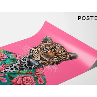 Leopardtavle - Tropisk og Pop Art stil