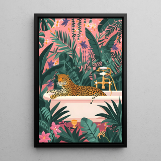 Leopardtavle - Leopard i junglen