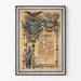 Vintage plakat for mindemiddagmenu fra 1890