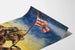 Krigsplakat for 7. krigsudlån - Amerikanske soldater og USA-flag