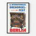 Vintage plakat Festival International de l'Orgue de Barbarie Berlin 1987