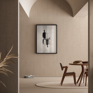 Sort-hvidt designplakat - Reflets Enigmatiques