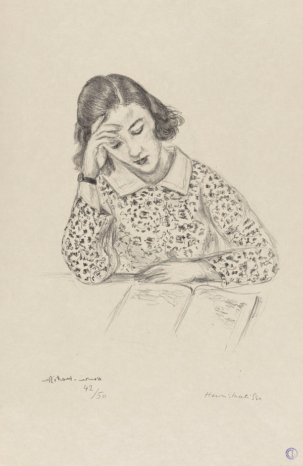 Petite liseuse, 1923 – dessin d’Henri Matisse