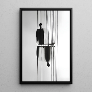 Sort-hvidt designplakat - Reflets Enigmatiques