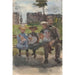 Reproduktion af maleriet af et Maleri A Mand med Tre Piger på en Bænk i Oosterpark i Amsterdam - Isaac Israëls