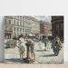 Reproduktion af maleriet ved Trianglen, København, på en varm sommerdag - Paul Fischer