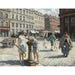 Reproduktion af maleriet ved Trianglen, København, på en varm sommerdag - Paul Fischer