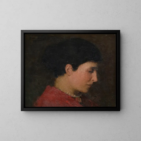Tête de portrait - Abbott Handerson Thayer — indrammet kunstværk på væggen