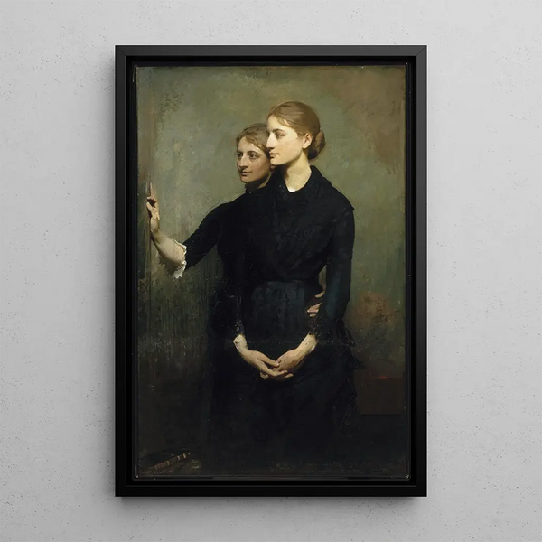 Søstrene - Abbott Handerson Thayer — indrammet kunstværk på væggen