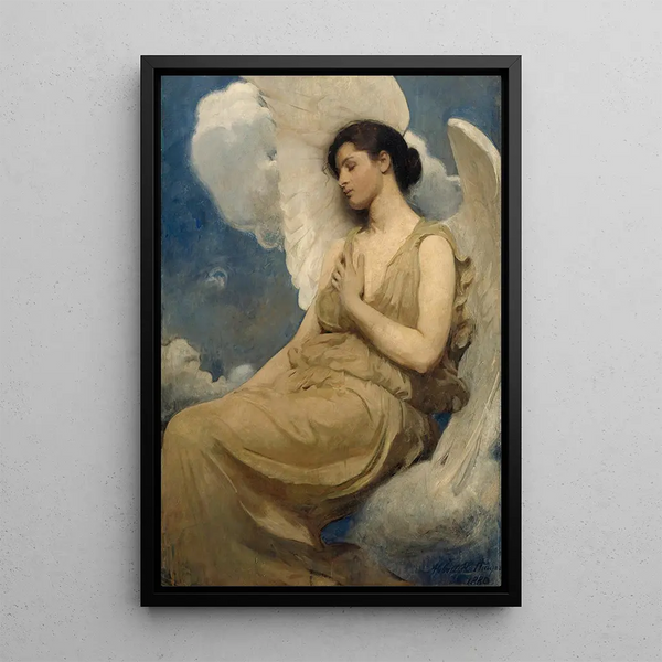 Reproduktion af maleriet Figur med vinger - Abbott Handerson Thayer