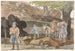 "Stop ved Grotte delle Capre ved grænsen af Nemorosa og Fredda" - Abraham Louis Rodolphe Ducros — visning af kunstværket