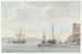 Pavillon du Jardin du Grand Maître dominant le port avec des galères à Malte - Abraham Louis Rodolphe Ducros — visning af kunstværket