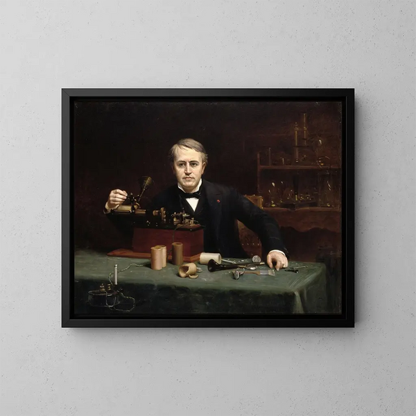 Thomas Alva Edison - Abraham Archibald Anderson — indrammet kunstværk på væggen