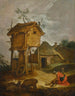 gårdsplads med duerhus - Abraham Bloemaert — visning af kunstværket