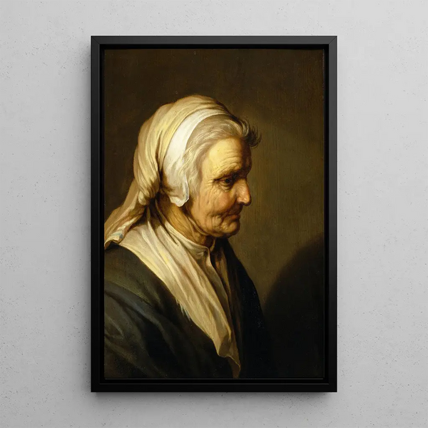 den gamle kvinde - Abraham Bloemaert — indrammet kunstværk på væggen