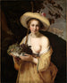 Bergère med en skål druer - Abraham Bloemaert — visning af kunstværket