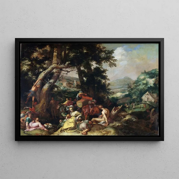 La Prédication de Saint Jean-Baptiste - Abraham Bloemaert — indrammet kunstværk på væggen