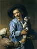 unge, der leger med katten - Abraham Bloemaert — visning af kunstværket