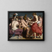 Venus irettesætter Jupiter - Abraham Janssens — indrammet kunstværk på væggen