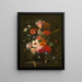 Blomster i en vase - Abraham Mignon — indrammet kunstværk på væggen
