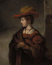 Saskia van Uylenburgh, kunstnerens Rembrandt's kone - Abraham van Dijck — visning af kunstværket