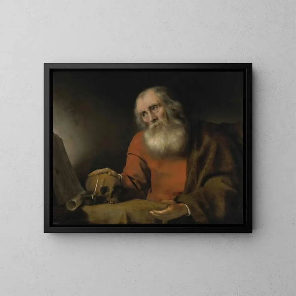 Saint Jérôme - Abraham van Dijck — indrammet kunstværk på væggen