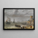 Landskab med havudsigt med ruiner på en klippe - Abraham Willaerts — indrammet kunstværk på væggen