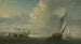 Vue marine med en havn i baggrunden - Abraham de Verwer — visning af kunstværket