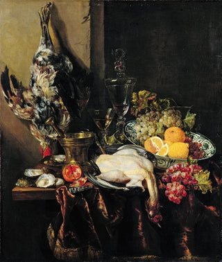 Abraham van Beijeren - Still life with Fruit and Fowl.webp