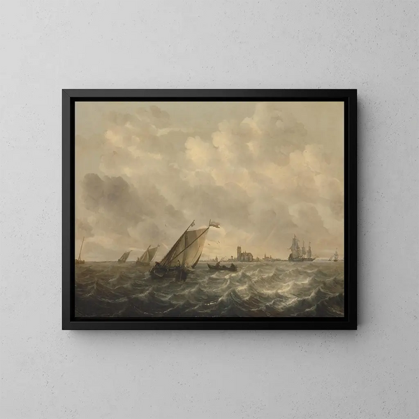 Vue de la rivière - Abraham van Beyeren — indrammet kunstværk på væggen