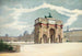 La cour du Louvre avec l'arc de triomphe du Carrousel - Achille La Niece — visning af kunstværket
