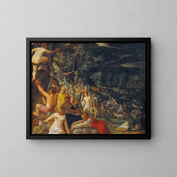 Le Déluge - Adam Elsheimer — indrammet kunstværk på væggen