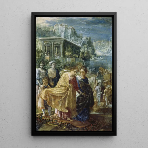 L'embarquement de l'impératrice Hélène - Adam Elsheimer — indrammet kunstværk på væggen