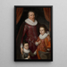 George Seton 8. Lord Seton og 3. greve af Winton 1584-1650 Royalist Med sine sønner - Adam de Colone — indrammet kunstværk på væggen