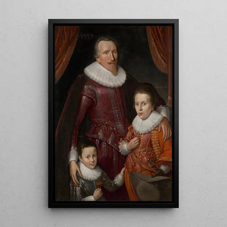 Adam de Colone - George Seton 8th Lord Seton and 3rd Earl of Winton 1584 1650 Royalist With his sons.webp