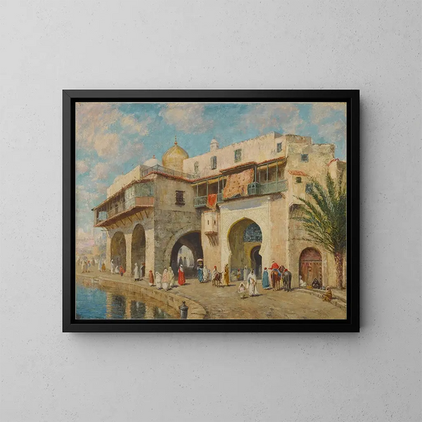 Le palais des amirals, port d'Alger - Addison Thomas Millar — indrammet kunstværk på væggen
