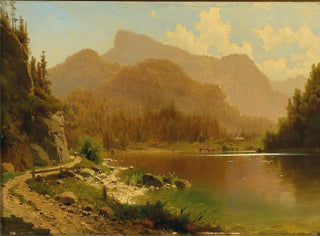 Adolf Chwala - The Krottensee with View of the Schafberg.webp