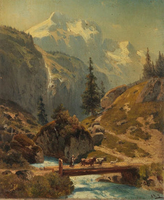 Adolf Conrad Mosengel - Gebirgsbach im Hochgebirge.webp