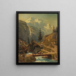 Adolf Conrad Mosengel - Gebirgsbach im Hochgebirge.webp